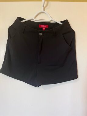 GUESS Black High-Rise Tailored Shorts